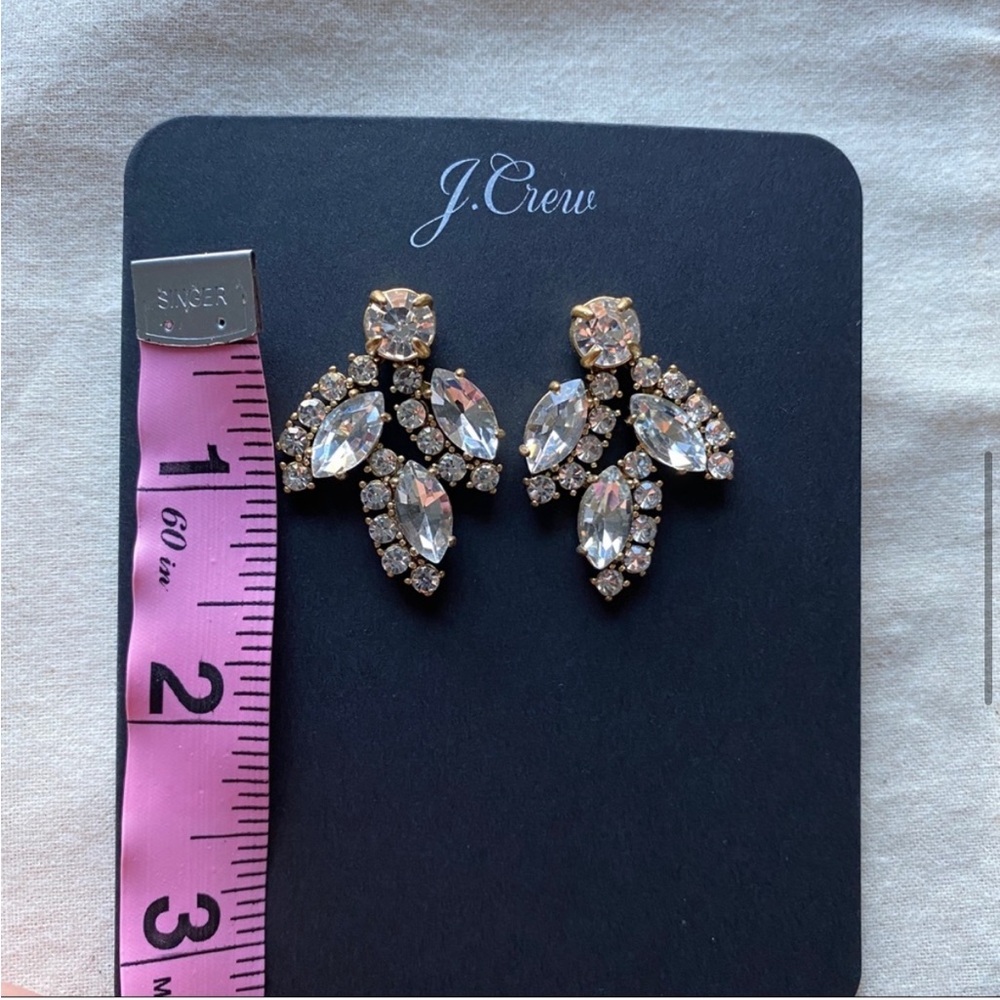 J. Crew Crystal leaf stud earrings - Picture 5 of 5